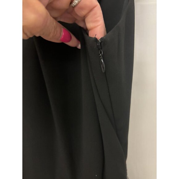 Patrizia Luca Milano Women's Black Sleeveless Dress With Belt Size M Fit Flare - Picture 16 of 16